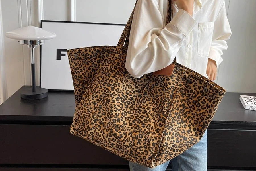 Leopard print handbag